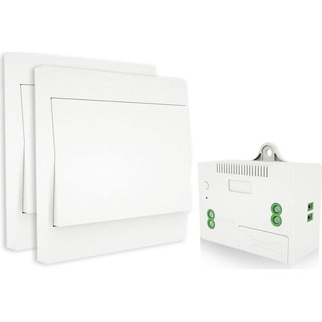 Interrupteur sans fil autoalimenté, sans pile, télécommande sans fil pour les lumières et appareils électriques, étanche et sûr, pouvant être installé directement dans une salle de b (1/4)