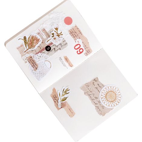 Schachtel mit 46 Momo Dreamcatcher Legend Aufklebern, Blumen- und Pflanzenmuster, zum Dekorieren von Zeitungen und Tagebüchern. (1/5)