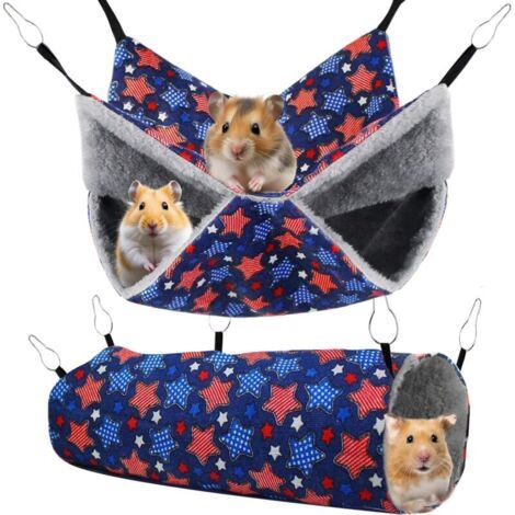 Pair Hamac Cochon d'Inde - 1 pièce, Hamac Cochon d'Inde Tunnel - Pour Hamster/Furet/Petits Animaux