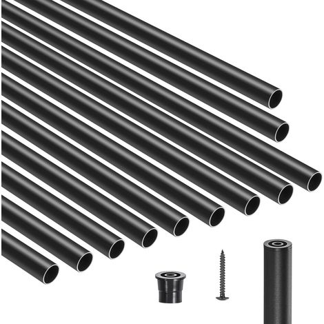 Balustres d escalier lot de 51, aluminium 36 pouces, broche ronde métallique 3/4 pouce étanche, rampe de terrasse (1/5)