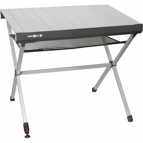 Brunner Mesa de camping aluminio anodizado plateado 104x62 cm