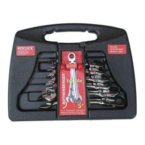 KIT CHIAVI COMBINATE A CRICCO SNODATE SERIE 7 PZ ROTHENBERGER ROCLICK (15732)