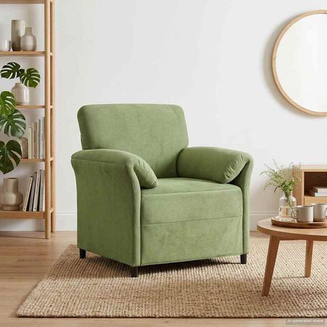 Sofá de una plaza Verde claro 88 x 83 x 95 cm Terciopelo