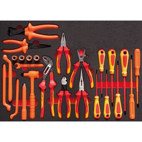 SAM OUTILLAGE - Composition de 25 outils isoles en module mousse 3/3