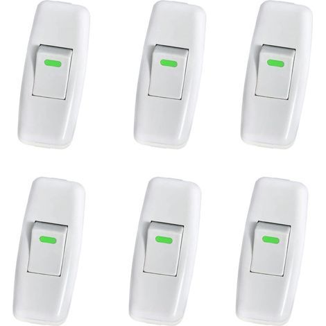 Lntyq 6pcs Interrupteur de lampe, interrupteur de torpille, interrupteur de ligne d'alimentation, interrupteur de lampe de chevet, lampe de chevet en ligne interrupteur à bascule bouton d'alimentatio (1/5)