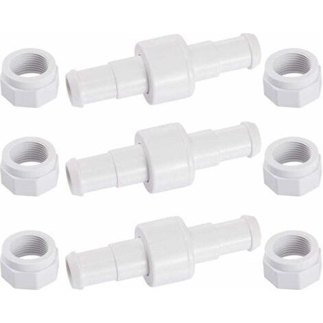 D20 Lot de 3 Raccords Rotatifs pour Tuyau D'arrosage avec 6 Embouts D15 Compatibles avec Zodiac Polaris 180 280 380 Robot Nettoyeur Piscine (1/5)