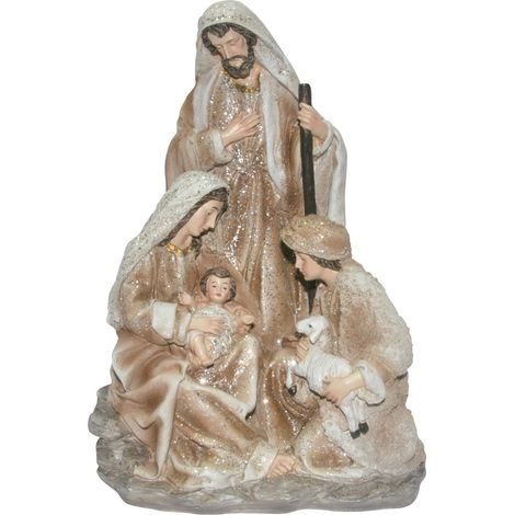 Presepe di Natale decorativo in resina 23,5x11x17 cm