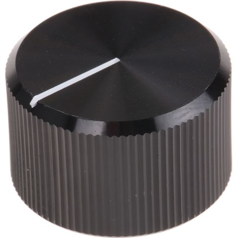 Bouton de potentiomètre RS PRO, Axe de 6.4mm, Diamètre de 20mm, Enfichable ( Prix pour 1 ) (1/2)
