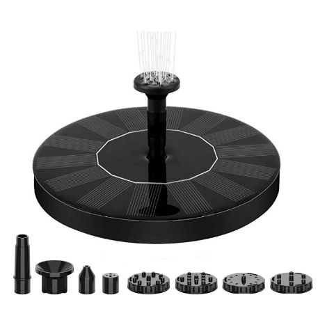 Fontaine solaire (13 cm, sans lumière) pour bassin, étang, cascade, jardin, décoration extérieure, abreuvoir à oiseaux (1/5)