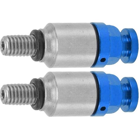 Lot de 2 purgeurs d'air de fourche en alliage d'aluminium M5x0,8, remplacement pour CRF150R, CR125R et CR250R (bleu). (1/5)