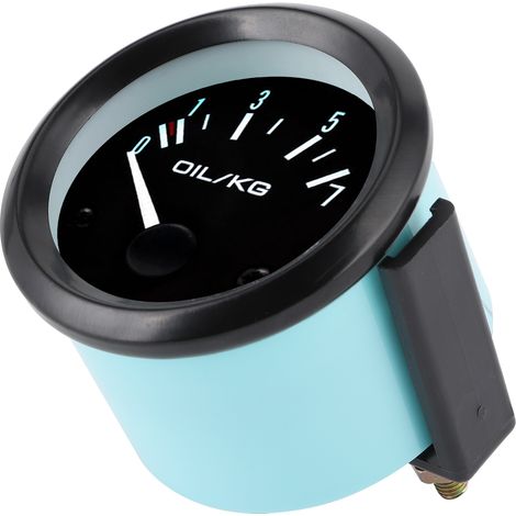 Universelles Öldruckmessgerät 12 V, 0,7 kg/cm², 52 mm Durchmesser, Kfz-Instrument mit Sensor und weißer LED-Beleuchtung (1/5)