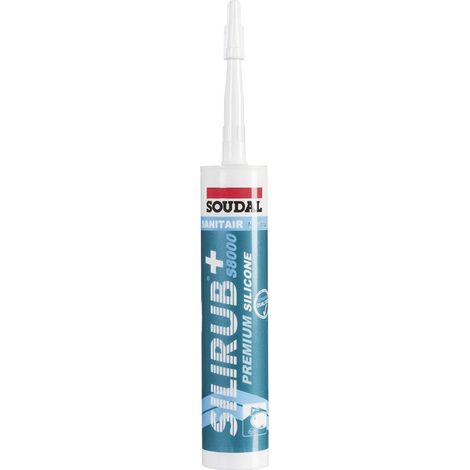 Silicone sanitaire Silirub+ S8000 Soudal translucide 310ml