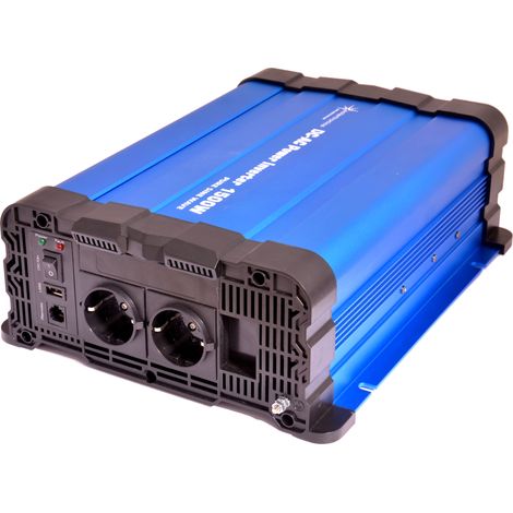 Spannungswandler FS1500DR 12V 1500 Watt reiner Sinus BLAU Inverter (1/5)