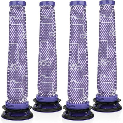 Filtre pour Dyson V6 V7 V8 de Remplacement Série, Rechange de Filtre Pré-Moteur 4 Pièce, HEPA Filtre pour Aspirateur Dyson, Dyson Accessoire Filtre Pré-Moteur (1/5)