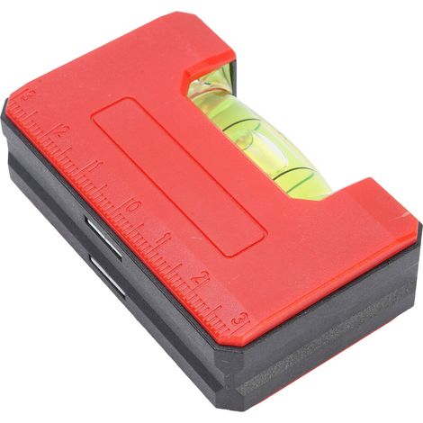 Règle de niveau aimantée plastique niveau à grosse bulle outil de mesure graduation 6 cm précision 0.5 mm (1/5)