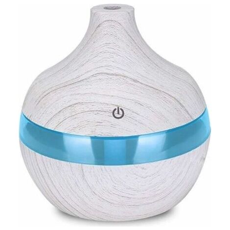Pair Humidificateur USB 300 ml, diffuseur d'arômes électrique, humidificateur en bois, brumisateur d'huiles essentielles pour la maison et la voiture, mini humidificateur rafraîchissant (Couleur : Jau (1/5)
