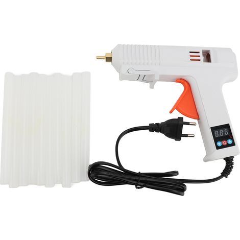 120W Industrial Adjustable Temperature Hot Glue Gun for Home Use with 10 x 11mm Glue Sticks, EU Plug (1/5)