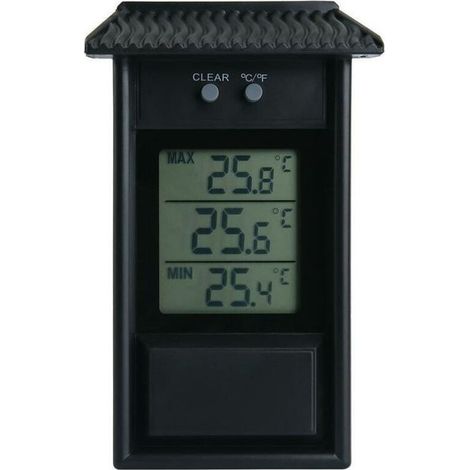 1 thermomètre extérieur, étanche, mémoire max/min, -20 à 50°C, résolution 0,1℃, pour réfrigérateur et usage extérieur (1/3)