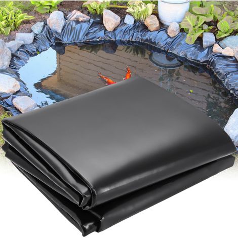 Revêtement de bassin en PEHD de 20 mil pour bassins extérieurs, revêtement d'étang à poissons avec flexibilité et ductilité, 100 x 100 cm (1/5)