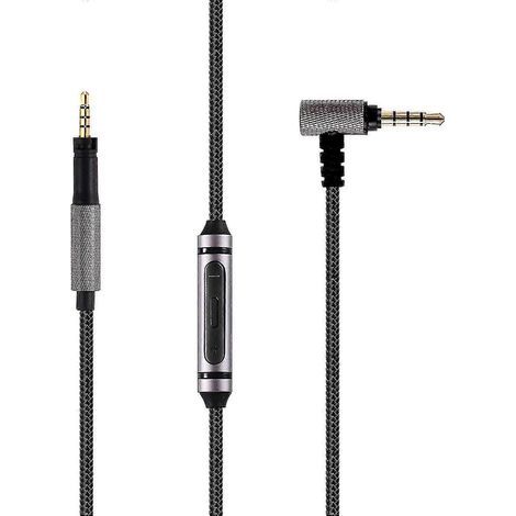 Câble audio de remplacement pour casque supra-auriculaire Sennheiser Momentum avec microphone (prise jack 3,5 mm vers 2,5 mm). (1/5)