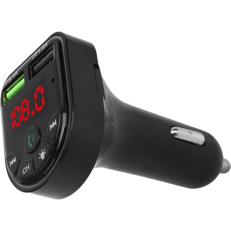 Bluetooth 5.0 FM-Transmitter fürs Auto mit USB-C-Schnellladefunktion und Digitalanzeige (1/5)