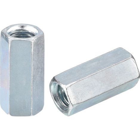 5pcs M10x14x30mm Raccord Écrous Galvanisé Carbone Acier (1/5)