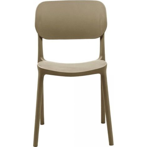 Set 4 Sedia in Polipropilene Loop Impilabili Tortora – Design Moderno e Leggero