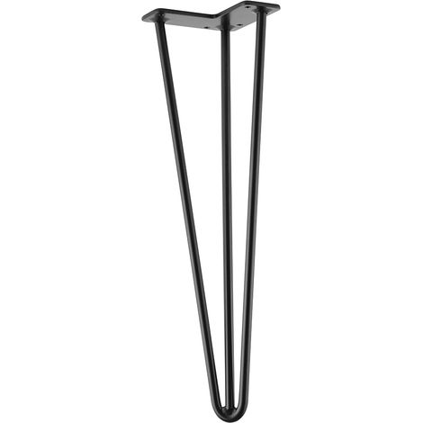 Pata de mesa negra mate TS003 de 420 mm SANS MARQUE