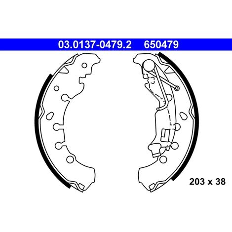 Jeu de mâchoires de frein ATE 03.0137-0479.2 CHRYSLER 04495-87Z01000 0449587Z01