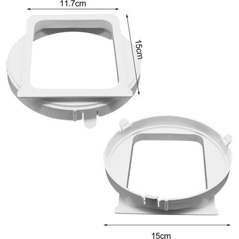2 Pièces Climatiseur Adaptateur de Tuyau de Fenêtre Interface,Embout Climatiseur Mobile Déchappement de Climatiseur,pour Climatiseur Mobile 150mm Coupleur de Tube Extension Raccord Tuyau Pièce de Racc (1/4)