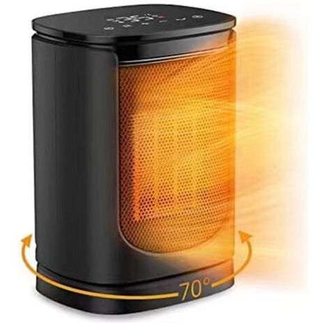 Chauffage céramique avec télécommande 1500W électrique, chauffage vertical domestique au gaz de salle de bains, chauffage instantané à tête secouante (1/5)