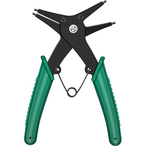 Alicates 2 en 1 para anillos de retención y anillos elásticos, herramienta manual de acero de alto carbono para reparación y mantenimiento. (1/4)