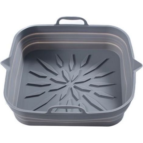 1 Tapis de cuisson, carré, pliable, silicone alimentaire, résistant 230°C, pour friteuse à air (1/4)