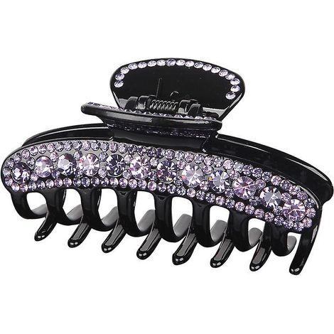 pinces Cheveux En Strass - Violet, Design Dlicat, Pinces Cheveux De Haute Qualit, Coiffure En Diamants Tincelants L'arrire De La Tte, Fixation (1/3)