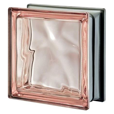 VETROCEMENTO VETROMATTONE ONDULATO 19X19X8 CM Rosa