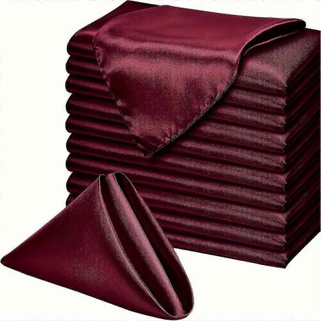 Lot de 10 mouchoirs de poche en polyester pur, pour toutes occasions.