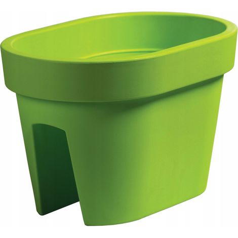 Vaso da fiori Lofly DLOFR400 per ringhiera  Verde lime (1/2)