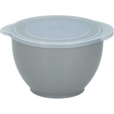 Set 3 Ciotole Insalatiere Contenitori Alimenti Cuciina in Plastica con Coperchio