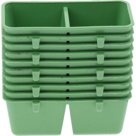 10pcs 2in1 Oiseau Perroquet Nourriture Eau En Plastique Bol Tasses Pigeons Alimentation Mangeoire (1/5)