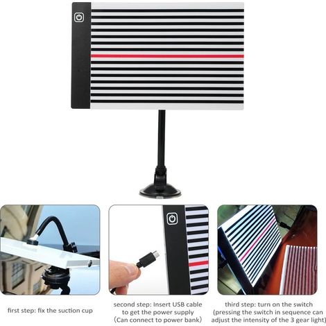 Panneau de ligne de réflecteur LED Light sans peinture Dent Finder Lamp Car Réparation Accessoire Détecteur d'accessoires pour le corps 24 15cm / 9,45 5,9 pouces (1/5)