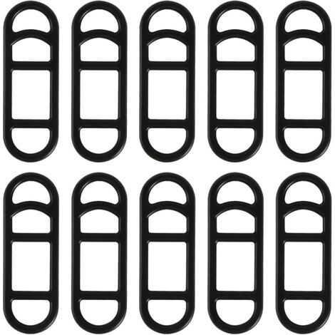 Pair Bande de Silicone pour Vélo, 10 Pièces Vélo Silicones Bands, Bande de Fixation pour vélo Support de Guidon en Silicone pour Lampe de Poche LED Lumière de Vélo (1/5)