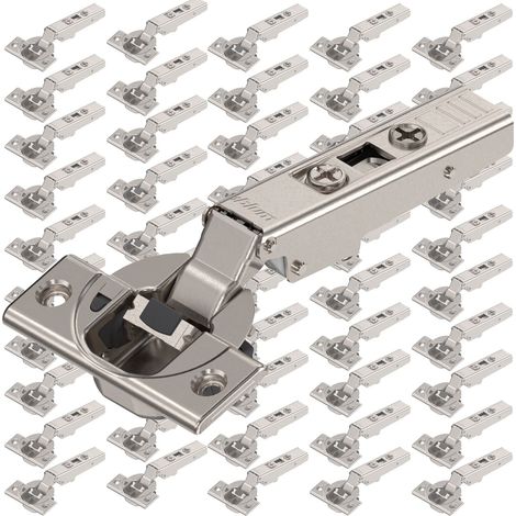 Blum Clip Top Blumotion 110 - Scharniere mit integrierter Dämpfung - hochwertige Scharniere für Küchenschränke - Topfscharnier mit Eckanschlag, vernickelt - 50 Stück (1/3)