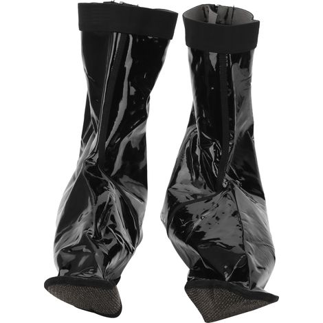 Paar Fahrradschuhüberzieher, warm, wasserdicht, winddicht, schwarz, Größe S/M für Fahrradschuhe 38-42 (1/5)