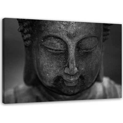 Stampa su tela, Testa di Buddha pensieroso - 60x40 (1/4)