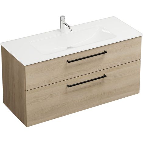 Burg Eqio Glas-WT+WT-Unterschrank Eiche Dekor Cashmere/Weiß GR0234
