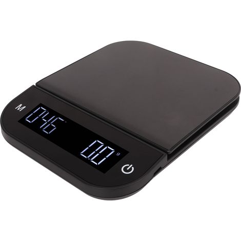 Balance Cuisine Électrique Alimentaire Version Française Tarage Fonction PC Étanche Minuterie Plate Pesage Café 5kg/0.1g (1/5)