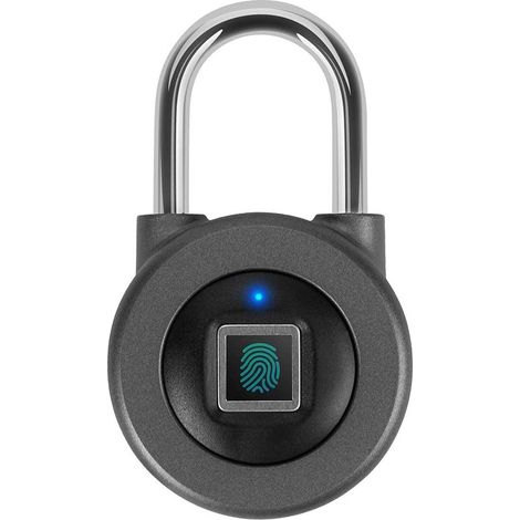 Cadenas à Empreintes Digitales, Serrure Rechargeable USB de sécurité Keyless de Sécurité Imperméable d'IP67 pour Utilisation en Intérieur Et En Plein Air (1/5)