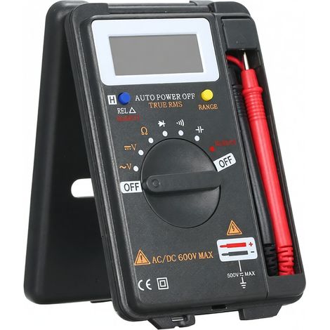 Multímetro digital portátil multifunción RICHMETERS VC921, 4000 cuentas, comprobador de voltaje CA/CC para transistores, amperímetro y sonda de temperatura. (1/5)