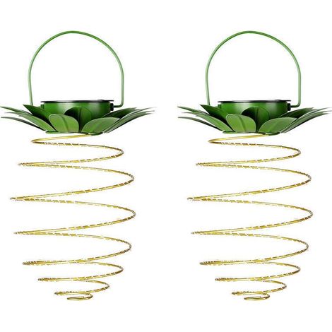 Lanterne solaire en fer forgé lumière ananas led fil de cuivre guirlande lumineuse extérieure étanche décoration de jardin suspension