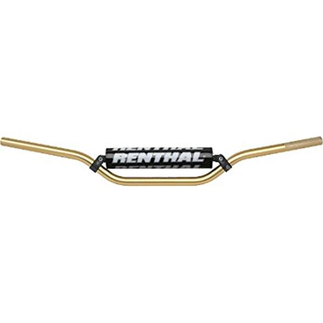 Manillar de aluminio RENTHAL de 22 mm, color dorado, para carretera, deportivo de 7/8 pulgadas.